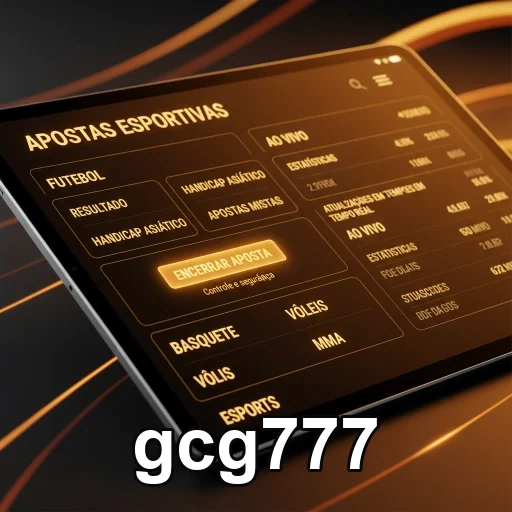 Tela de apostas esportivas do gcg777 mostrando opções de jogos.