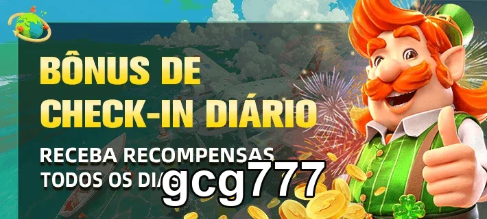 Interface de bônus diário do gcg777 com destaque para recompensas.