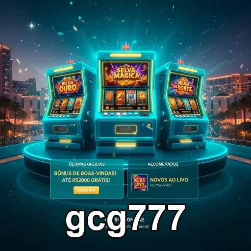 Máquinas de slot no gcg777 com temática de cassino.