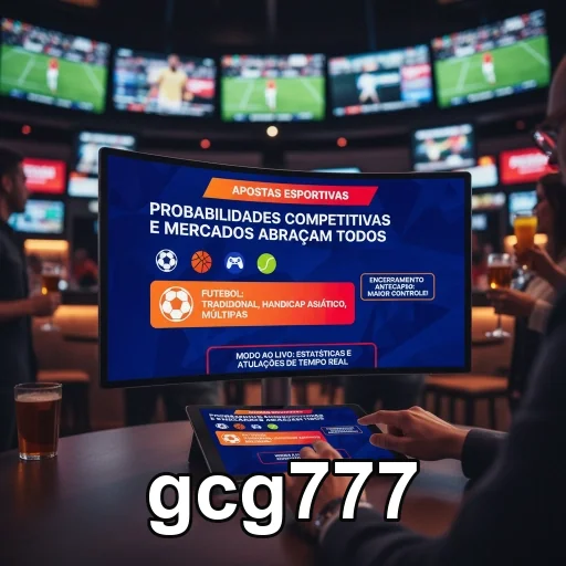 Usuário interagindo com as apostas esportivas no gcg777.