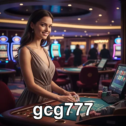 Jogadora no gcg777 em mesa de apostas com slot games.