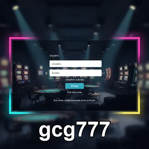 Tela de login do gcg777, focada em agilidade e segurança.
