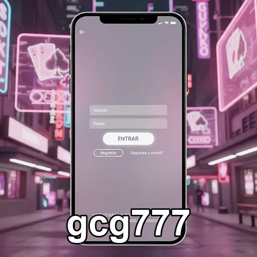 Tela de login do gcg777 para acesso a serviços VIP.