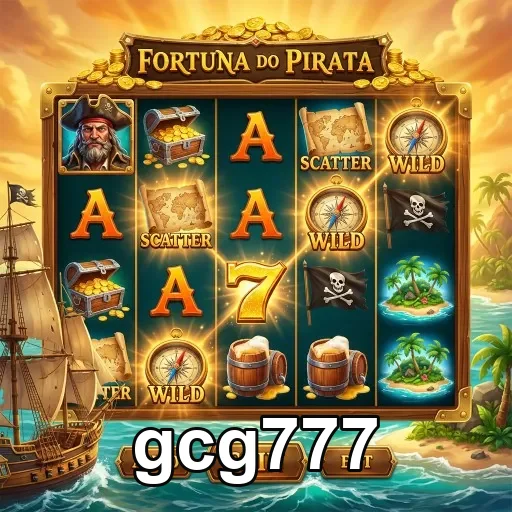 Tela do jogo Fortuna do Pirata no site gcg777.