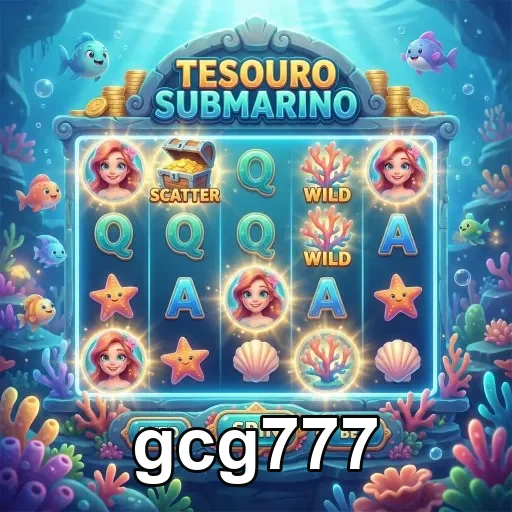 Slot 'Tesouro Submarino' da gcg777 com gráficos vibrantes.