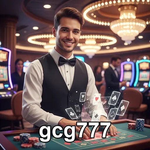 Croupier profissional no gcg777 em ambiente VIP.