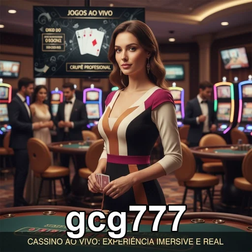 Jogadora em cassino destacando serviços VIP do gcg777.